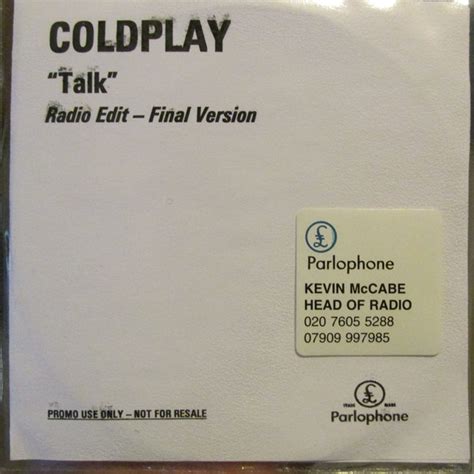 Coldplay – Talk (2005, Advance Promo, CD) - Discogs