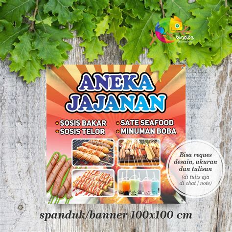 Jual Spanduk Banner Aneka Jajanan Shopee Indonesia