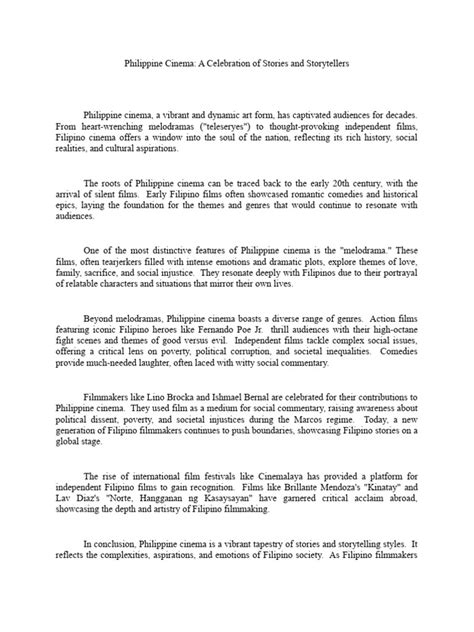 Philippine Cinema Pdf Philippines