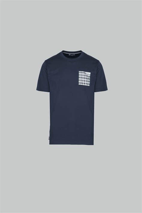 Aquascutum Active Club Check Pocket T Shirt Modernistshop