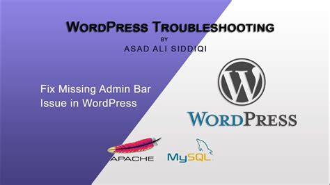 How To Fix Missing Admin Bar Issue In Wordpress Youtube