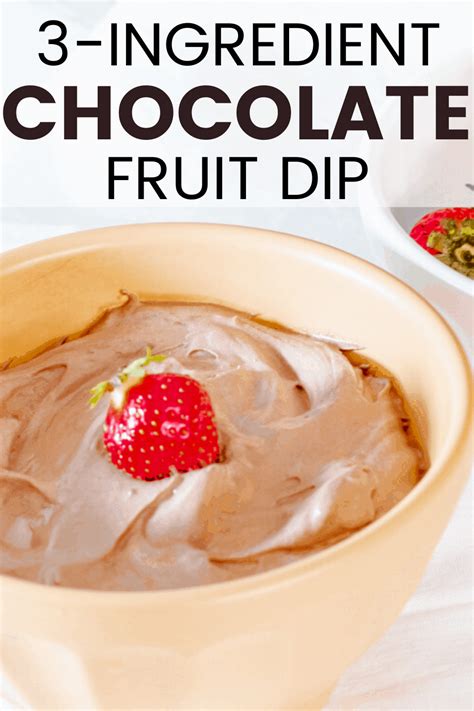 3 Ingredient Easy Chocolate Fruit Dip Artofit