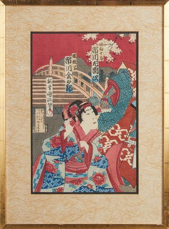 UTAGAWA KUNIMASA JAPANESE 1773 1810 Kabuki xilografía sobre papel