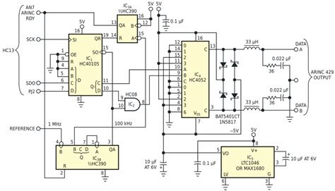 Circuit Transmits Arinc 429 Data