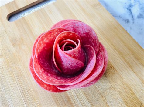 How To Make Salami Roses For A Charcuterie Board My Heavenly Recipes