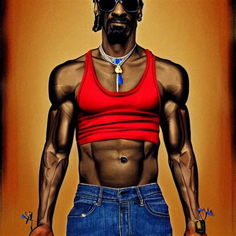 Snoop Dogg With The Physique Of A Body Builder Hyper Stable Diffusion