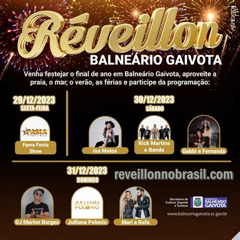 Balne Rio Gaivota R Veillon Em Santa Catarina Shows Na Virada De