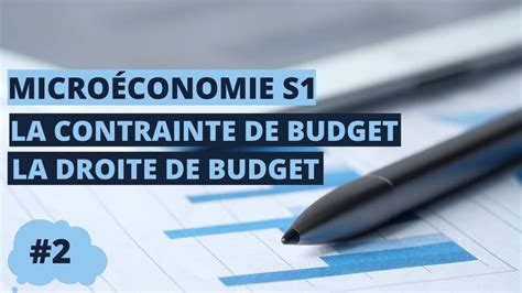 La Contrainte De Budget Droite De Budget Et Panier De Biens