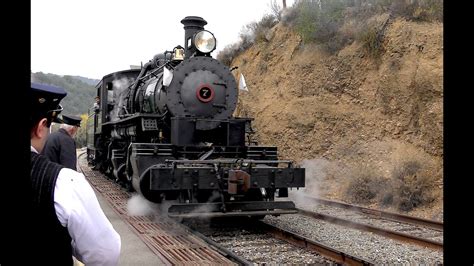 NILES CANYON RAILWAYS Steam Locomotive Skookum Gets Hand Signals To