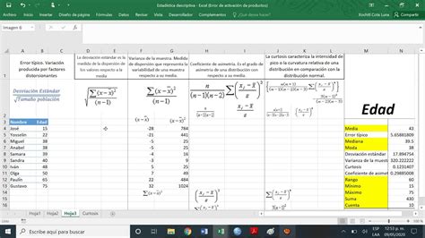 Estad Stica Descriptiva En Excel Excel Total E D