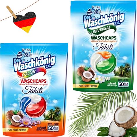 Der Waschkonig Tahiti NIEMIECKIE Kapsułki do prania COLOR UNIVERSAL