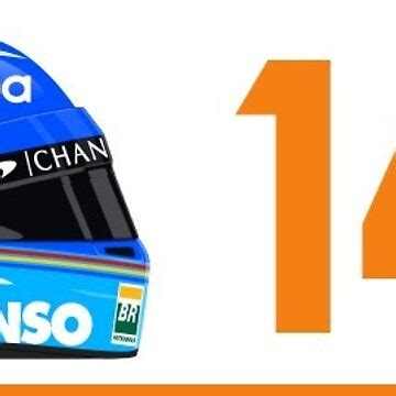 Fernando Alonso 2018 Helmet And Number Sticker For Sale By