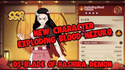 New Character Exploding Blood Nezuko Ds Blade Of Hashira Blade Of