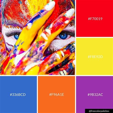 Bold Vibrant Paint Color Palette Inspiration Digital Art