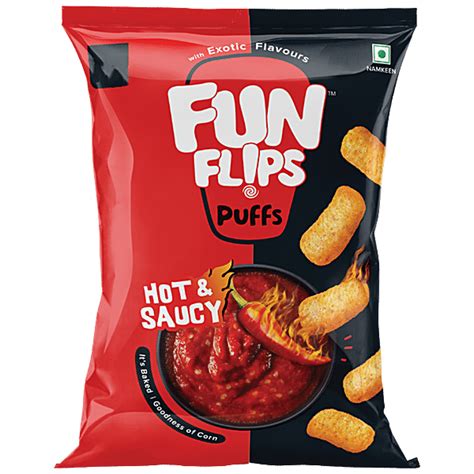 Buy Fun Flips Puffs Hot Saucy Baked Online At Best Price Of Rs 10