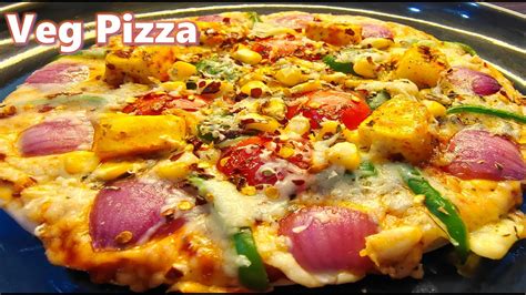 Dominos Style Veg Pizza Cheesy Paneer Veg Pizza Recipe At Home Using