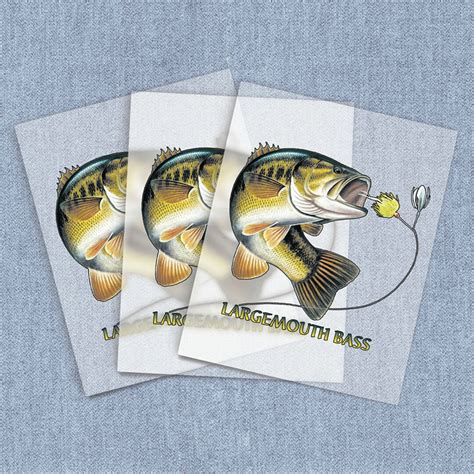 Largemouth Bass Iron On Heat Transfer Fishing Dtf Transfers Home Iron