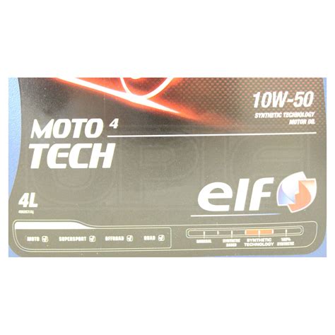 Elf Moto Tech W Four Stroke Synthetic Motorcycle Engine Oil L