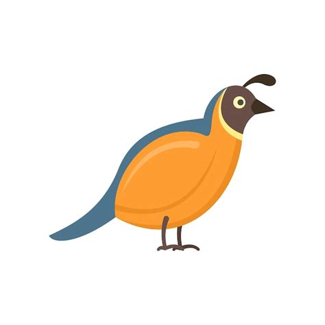 Premium Vector Quail Bird Icon Flat Illustration Of Quail Bird Vector