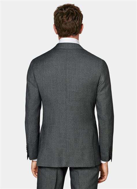 Dark Grey Tailored Fit Havana Suit In Pure S130s Wool Suitsupply Suitsupply Us