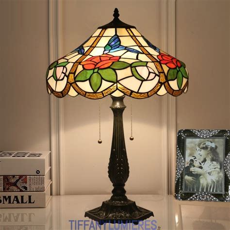 Lampe De Table Tiffany De Style Colibri En Vitrail Am Ricain De Cm