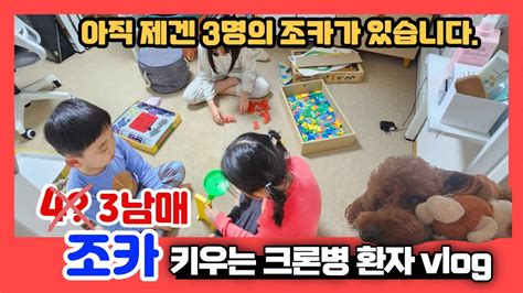 Vlog 크론병브이로그 3남매 육아 크론병 환자 환자식 돌봄도시락 도시락 무생채 간장계란밥 아침밥 무생채