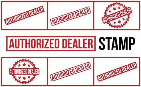 Authorized Dealer Rubber Stamp Set Vector 23104116 Vector Art At Vecteezy