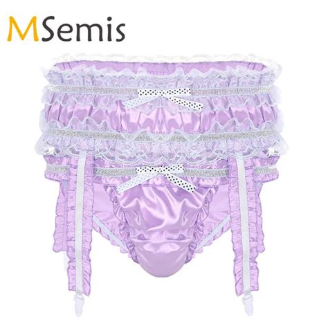 Aliexpress Buy Mens Sissy Lingerie Soft Shiny Satin Panties With