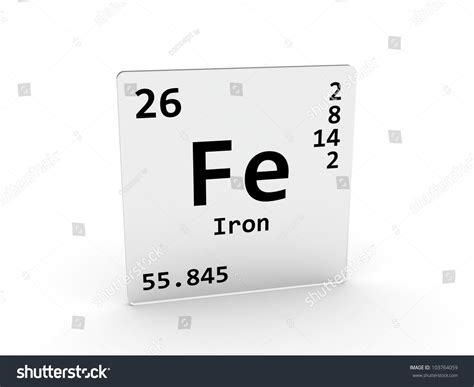 Iron Symbol Fe Element Periodic Table Stock Illustration 103764059