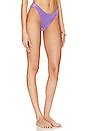 MIKOH Ofu Bikini Bottom In Lurex Violet REVOLVE