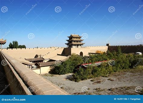 Chinese Ancient City In Desert Stock Photo Image Of Architecture