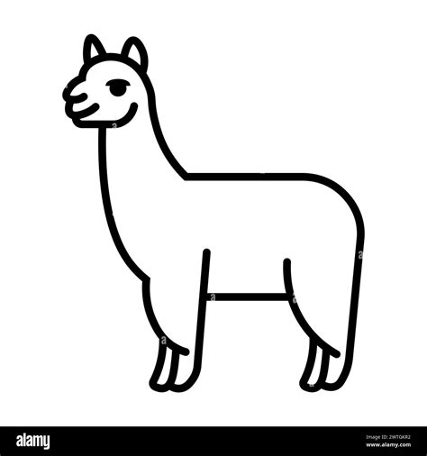 Black Vector Llama Icon On White Background Stock Vector Image And Art