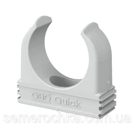 Клипса для гофры D20мм 1шт Quick, OBO Bettermann, зажим для гофротрубы ...