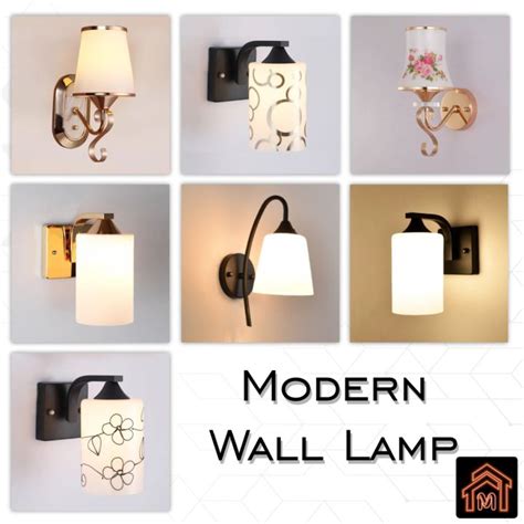 Ready Stock Wall Lamp Glass E Lamp Shade Bedroom Entrance Aisle