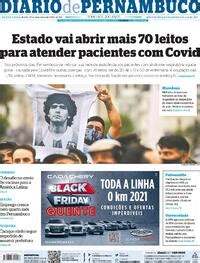 Capa Folha De Pernambuco Sexta 27 De Novembro De 2020