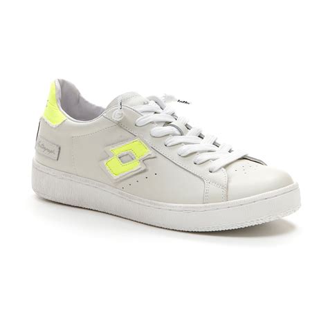 Baskets Autograph Lotto Blanc Et Jaune Fluo Roland Garros Store