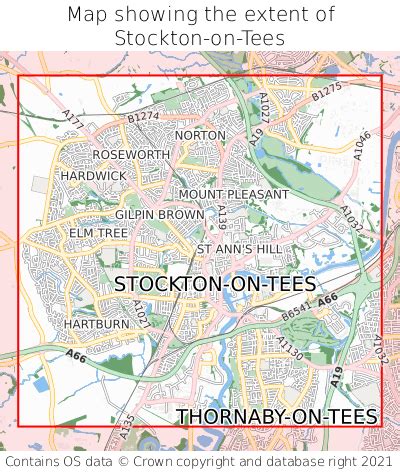 Where is Stockton-on-Tees? Stockton-on-Tees on a map