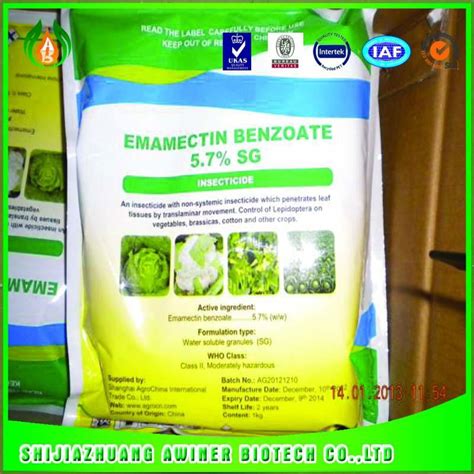 Agricultural Product Insecticide Emamectin Benzoate 70 Tc Ec Sg Wdg Awiner China Trading