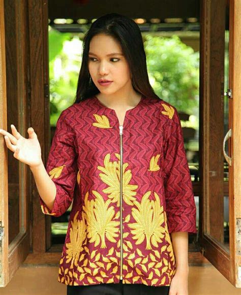 Baju Batik Couple Atasan Motif Ron Aneka Warna Batik Bagoes Solo