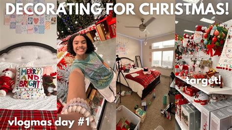 Decorating My Room For Christmas Vlogmas Day Youtube