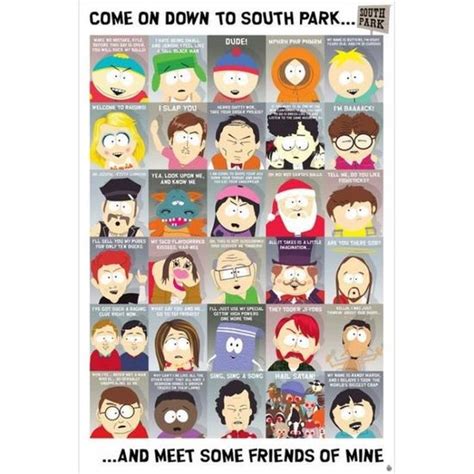 South Park Personnages 61x91 5cm AFFICHE POSTER Cdiscount Maison