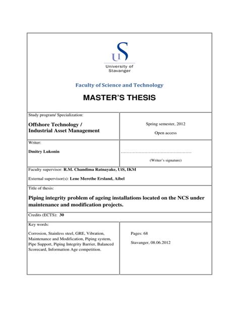 MASTER`S THESIS