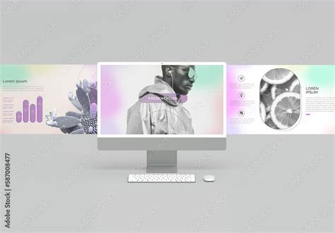 Minimal Pastel Gradient Presentation Stock Template | Adobe Stock