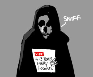 A sad Grim Reaper - Drawception