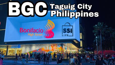 Bgc Taguig City Philippines At Night Youtube