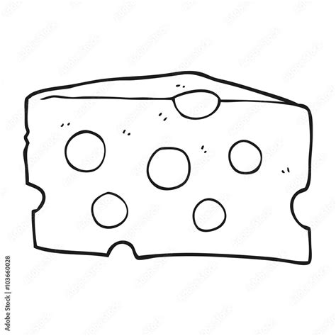 black and white cartoon cheese Stock Vector | Adobe Stock