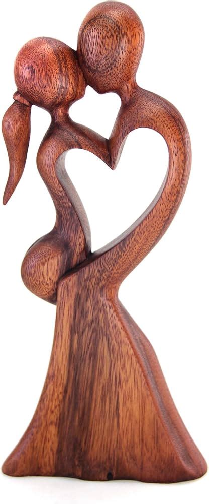 Wood Sculpture First Kiss Br