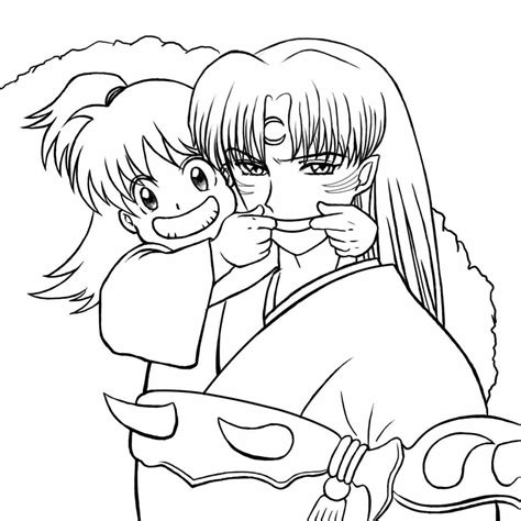 Dibujos De Inuyasha Sosteniendo Arma Para Colorear Para Colorear Pdmrea