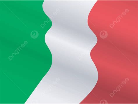 Flag Of Italy Waving Flag Single Vector Waving Flag Single PNG And