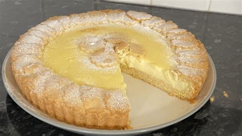 Lemon Custard Tart Cake Geoffs Baking Blog